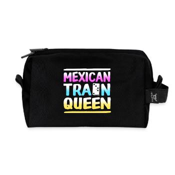 Mexican Train Domino - Recycelte Kulturtasche - Schwarz - Vorne