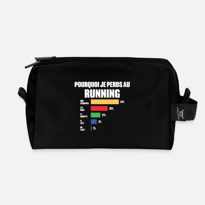 Laufshirt Loser Humor Lauf Spieler - Recycelte Kulturtasche - Schwarz