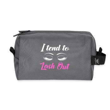 Cosmetics Make-up Beautician - Recycled Toiletry Zip Bag - anthracite - Front