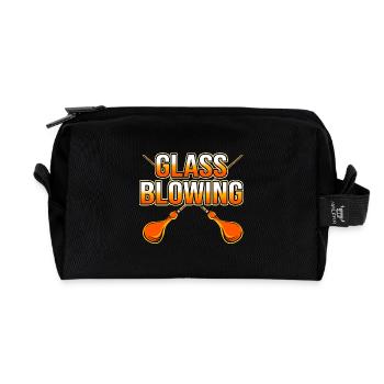 Glasbläser Glas - Recycelte Kulturtasche - Schwarz - Vorne
