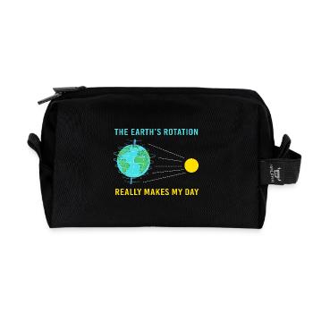Earth Day - Recycled Toiletry Zip Bag - black - Front