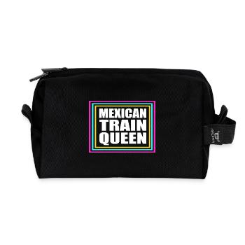 Domino Mexican Train - Recycelte Kulturtasche - Schwarz - Vorne