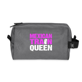 Domino Mexican Train - Recycelte Kulturtasche - Anthrazit - Vorne