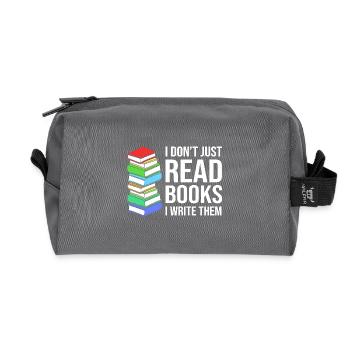 Poesie Gedicht Autor - Recycelte Kulturtasche - Anthrazit - Vorne
