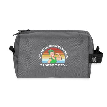 Cancer des voies biliaires - Trousse de toilette en tissu recyclé - anthracite - Devant