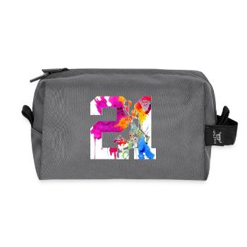 21ST BIRTHDAY BASKETBALL NUMBER 21 - Recycled Toiletry Zip Bag - anthracite - Front