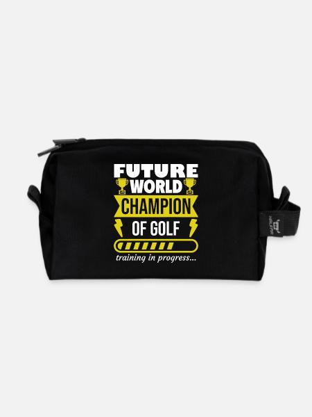 Future World Champion in Golf,Sports,Gift - Recycled Toiletry Zip Bag - black