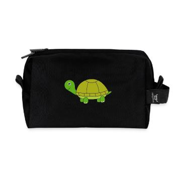 Schildkröte - Recycelte Kulturtasche - Schwarz - Vorne