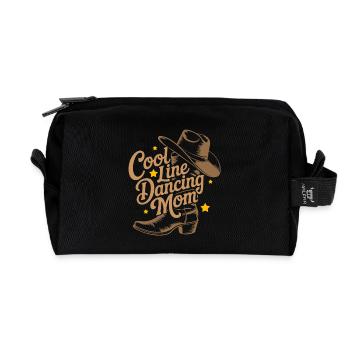 Cool Line Dance Mom Line Dance Mom - Recycled Toiletry Zip Bag - black - Front