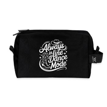 Toujours en mode danse en ligne Conception de danse linéaire - Trousse de toilette en tissu recyclé - noir - Devant