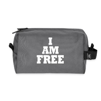 I am free - Trousse de toilette en tissu recyclé - anthracite - Devant