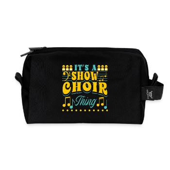 Spectacle Choir Humour pour les choristes - Trousse de toilette en tissu recyclé - noir - Devant