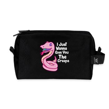Pastel Goth Creepy Vibe - Recycled Toiletry Zip Bag - black - Front