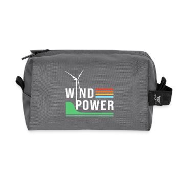 Windrad Windenergie Windkraft - Recycelte Kulturtasche - Anthrazit - Vorne