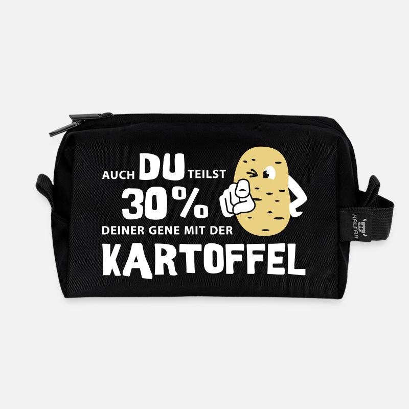 Kartoffel Gene - Recycelte Kulturtasche - Schwarz