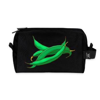 Bohnen Wachsbohnen Brechbohnen - Recycelte Kulturtasche - Schwarz - Vorne
