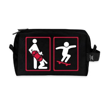 skateboard - Trousse de toilette en tissu recyclé - noir - Devant
