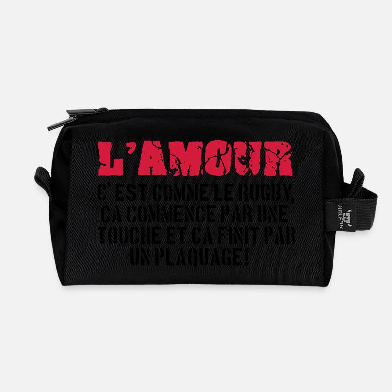 rugby - Recycled Toiletry Zip Bag - black
