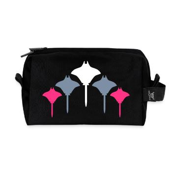 rochen mehrere - Recycelte Kulturtasche - Schwarz - Vorne