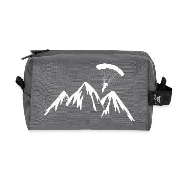 Paragliding extreme sports paragliding - Recycled Toiletry Zip Bag - anthracite - Front