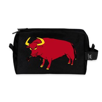Taureau Basque - Trousse de toilette en tissu recyclé - noir - Devant