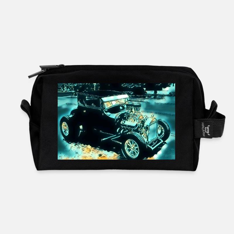 Auto - Recycelte Kulturtasche - Schwarz