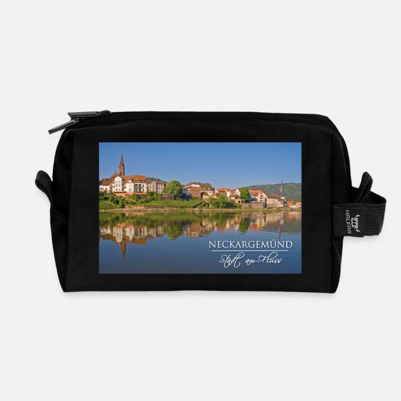 Neckargemünd - Stadt am Fluss - Recycelte Kulturtasche - Schwarz
