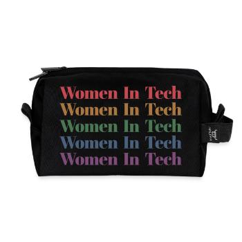 Women In Tech Software Developer Teachers Gift - Trousse de toilette en tissu recyclé - noir - Devant