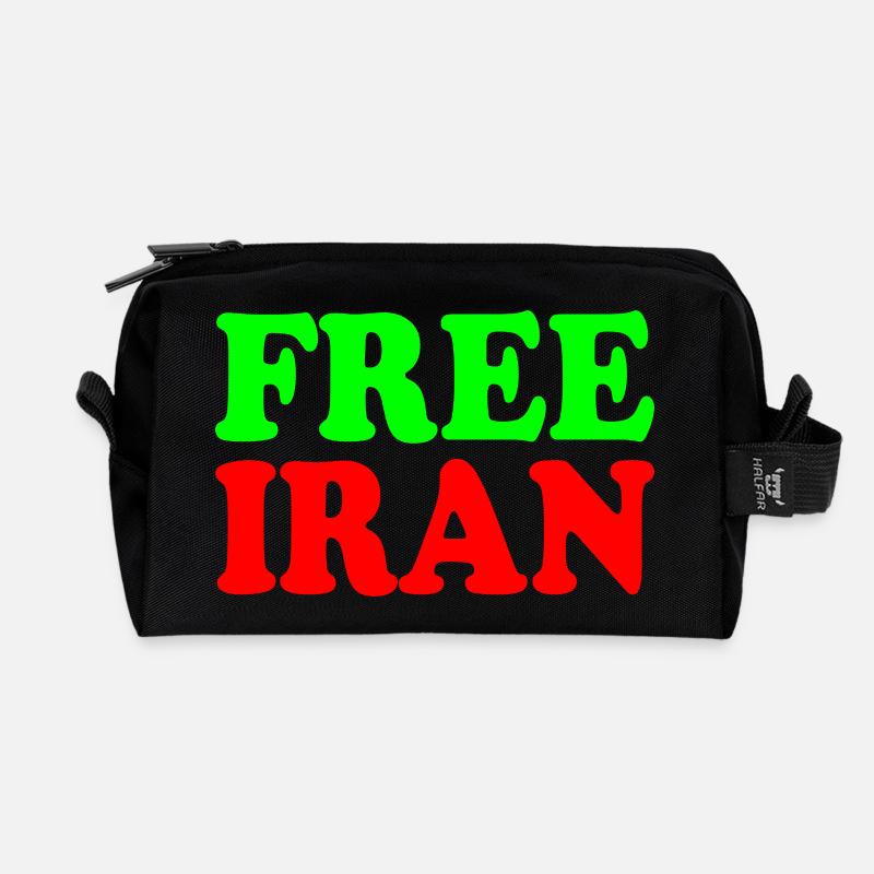 Free iran - Recycelte Kulturtasche - Schwarz