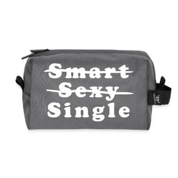 Smart, Sexy, Single - Recycled Toiletry Zip Bag - anthracite - Front