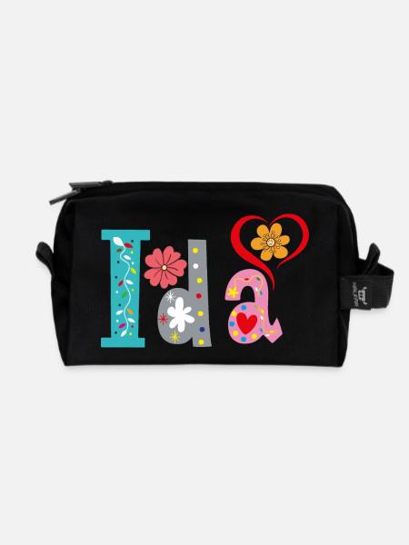 Personalisierter Ida-Name - Recycelte Kulturtasche - Schwarz