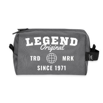 Birth Year Legend Since 1971 - Recycled Toiletry Zip Bag - anthracite - Front