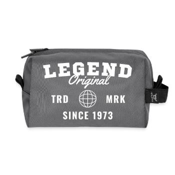 Birth Year Legend Since 1973 - Recycled Toiletry Zip Bag - anthracite - Front