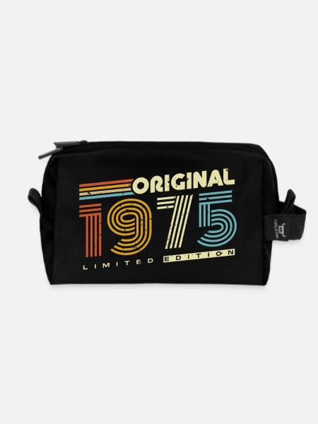 Original 1975 Jahrgang Retro Geburtstag Geschenk - Recycelte Kulturtasche - Schwarz