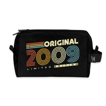 Original 2009 Vintage Retro Birthday Gift - Recycled Toiletry Zip Bag - black - Front