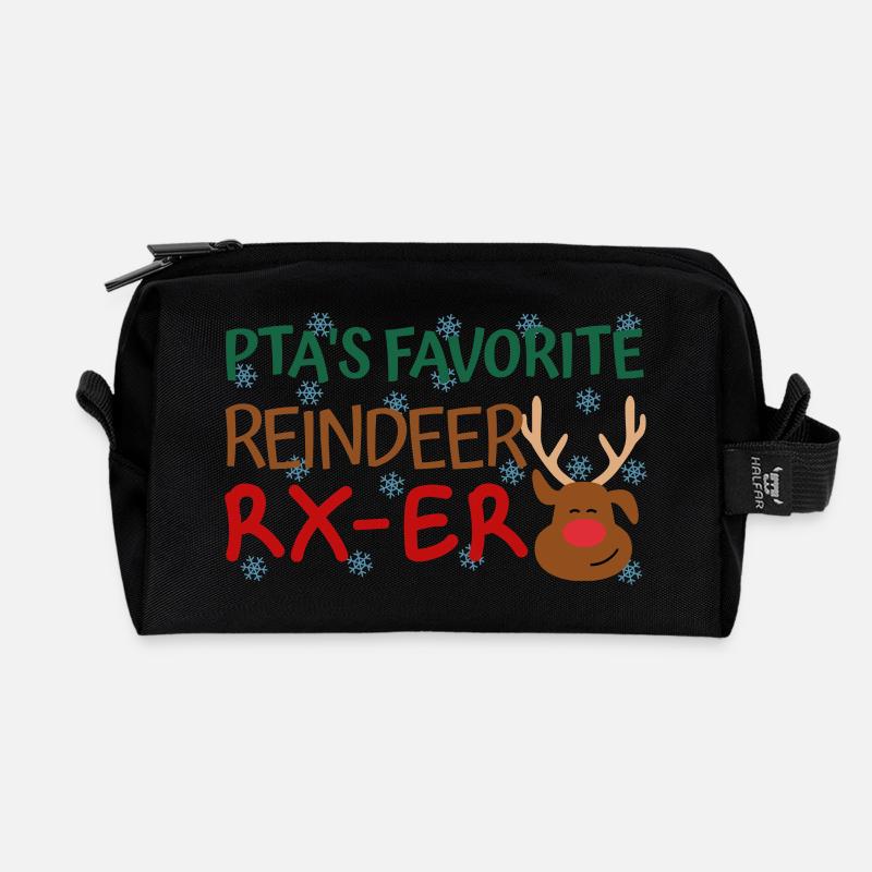 PTA Weihnachten favorite Reindeer - Recycelte Kulturtasche - Schwarz