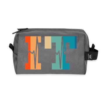 Heartbeat Retro Informationstechnologie - Recycelte Kulturtasche - Anthrazit - Vorne