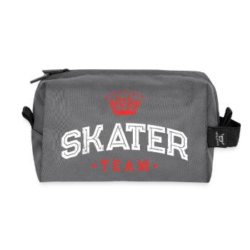Skater Team - Recycelte Kulturtasche - Anthrazit - Vorne