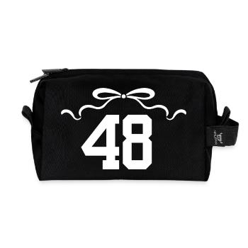 Nummer 48 Knoten - 48. Jahrestag - Recycelte Kulturtasche - Schwarz - Vorne