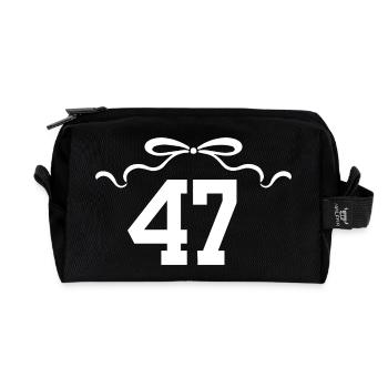 Nummer 47 Knoten - 47. Jahrestag - Recycelte Kulturtasche - Schwarz - Vorne