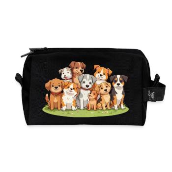 Une meute de chiens - Trousse de toilette en tissu recyclé - noir - Devant