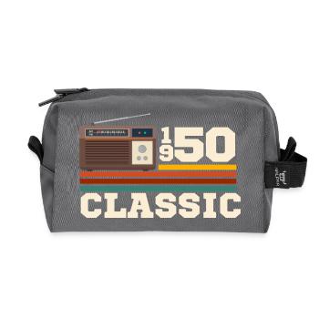 Retro-Klassiker Jubiläum der 1950er Jahre - Recycelte Kulturtasche - Anthrazit - Vorne