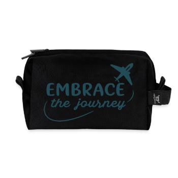 Embrace the Journey - Recycled Toiletry Zip Bag - black - Front