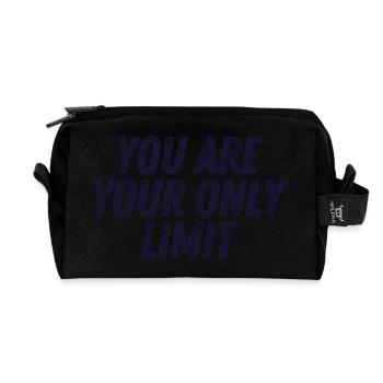 You are your only limit - Recycled Toiletry Zip Bag - black - Front