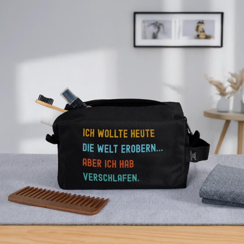 Commitment with a humorous worldview Recycled Toiletry Zip Bag