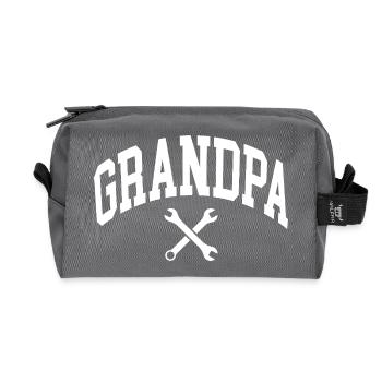 Grandpa - Recycelte Kulturtasche - Anthrazit - Vorne