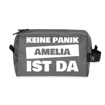 Amelia als Vorname - Recycelte Kulturtasche - Anthrazit - Vorne