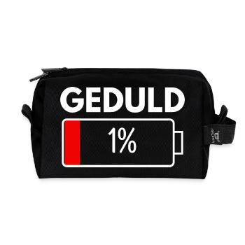 Patience 1% Funny Sayings Sarcasm Irony  - Recycelte Kulturtasche - Schwarz - Vorne