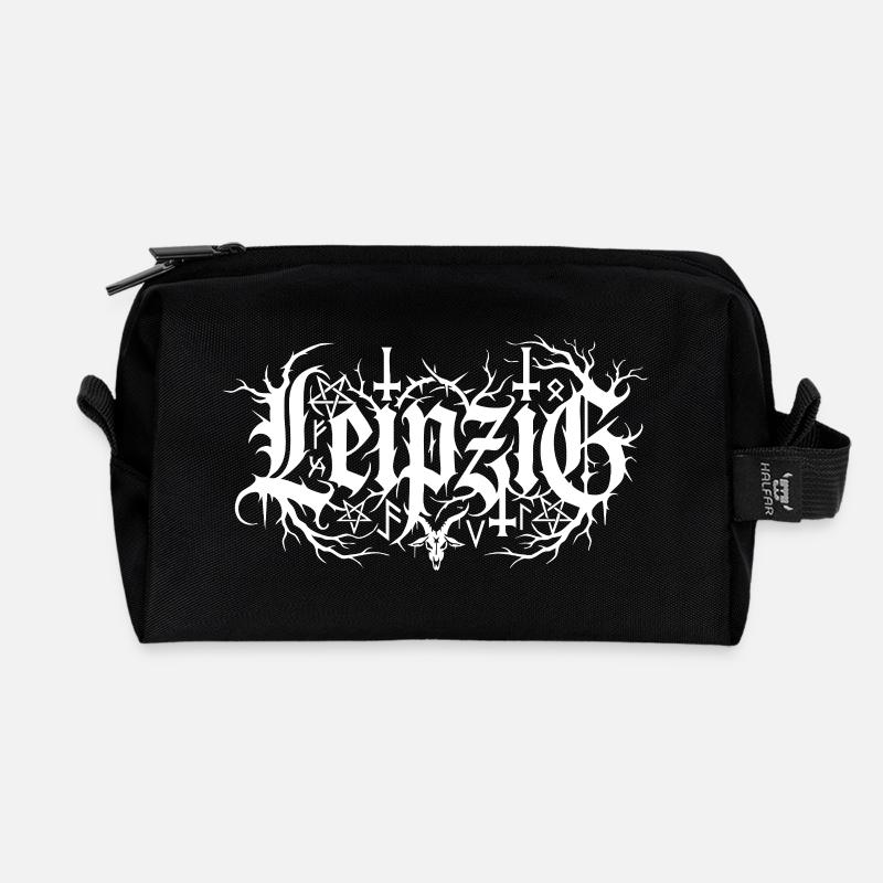 Lieblingsstadt Leipzig Black Metal Art - Recycelte Kulturtasche - Schwarz
