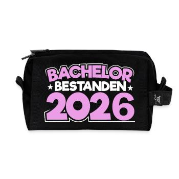 Bachelor 2026 Abschluss Promotion Sponsion - Recycelte Kulturtasche - Schwarz - Vorne